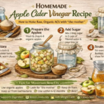 Apple cider vinegar recipe infographic.