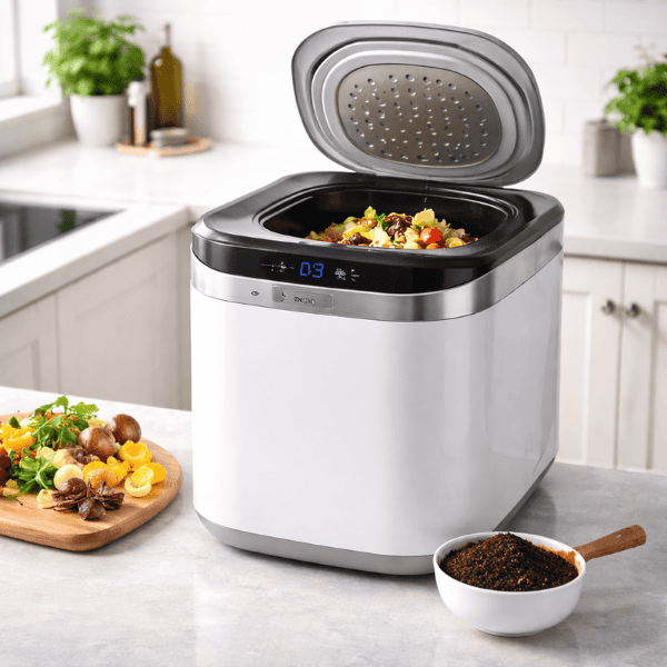 Electric composter machine with digital display processing food scraps
