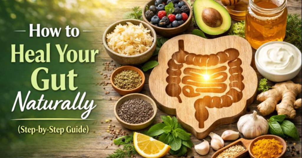 How to heal your gut naturally, a step by step guide.