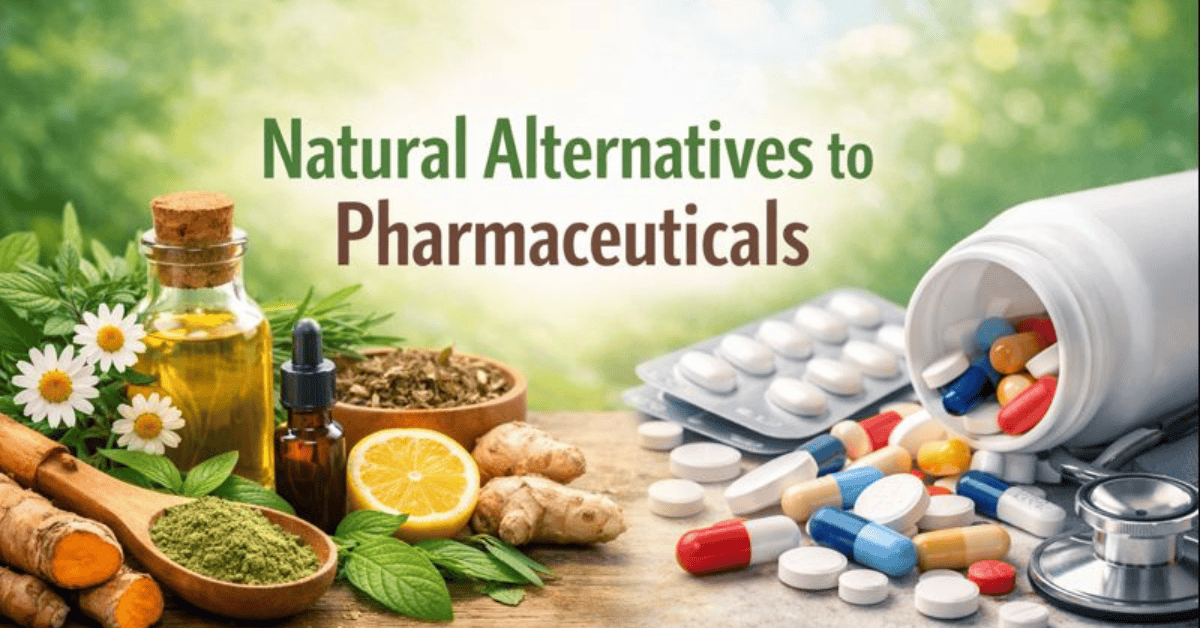 Natural alternatives to pharmaceuticals with herbs, oils, and supplements