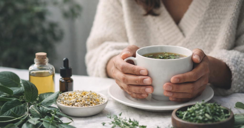 Our approach to holistic health Natural remedies with organic herbal tea supporting chemical-free healing