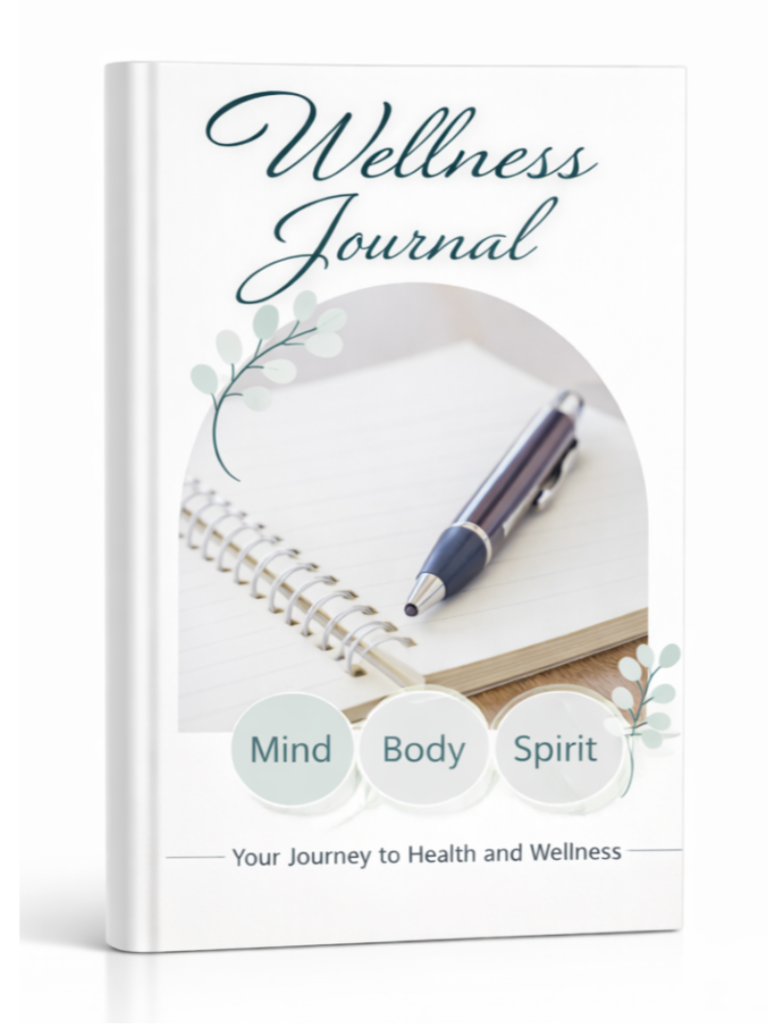 Wellness journal planner for self-care, habits, and goals