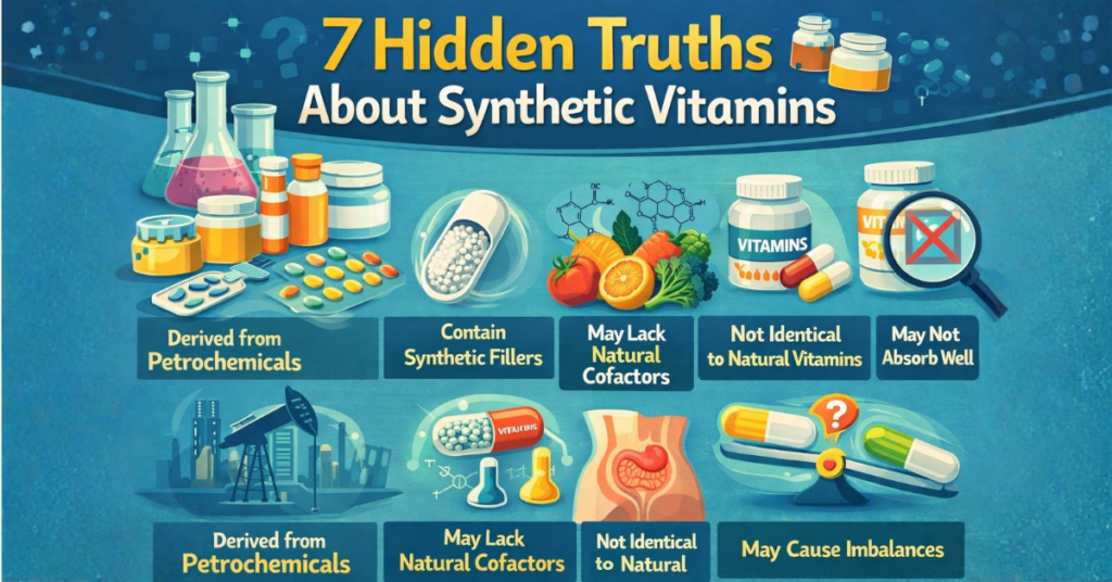 Image showing 7 Hidden Truths About Synthetic Vitamins vs. natural vitamins.