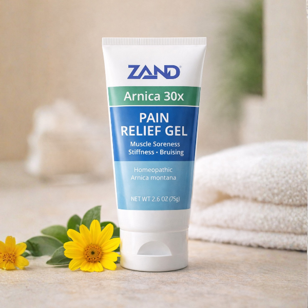 Zand Arnica 30X Gel for natural relief of sore muscles, joints, and inflammation