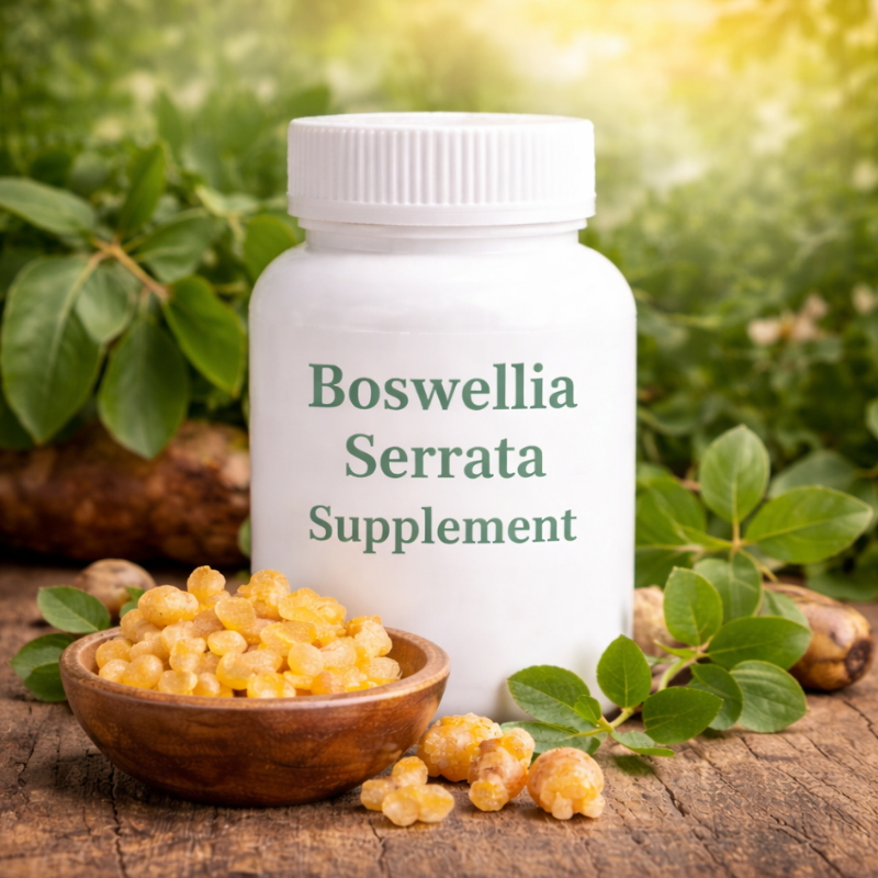Boswellia serrata supplement with resin used for joint mobility 