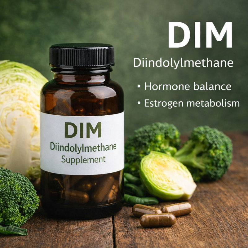 DIM supplement diindolylmethane used for hormone balance and estrogen support