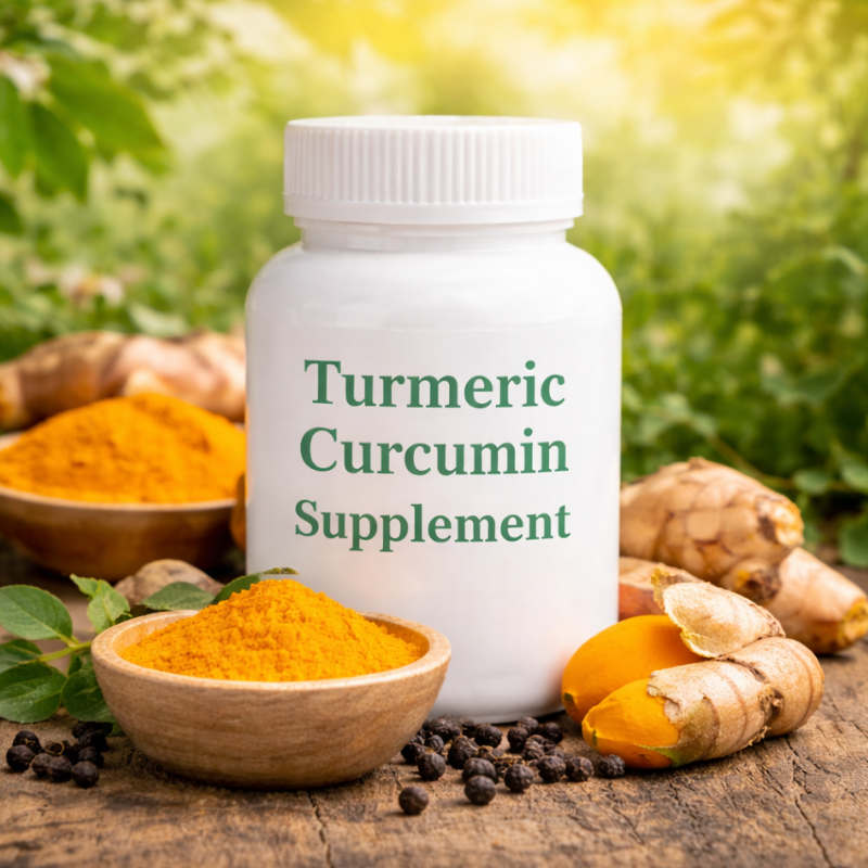 Turmeric curcumin supplement with turmeric root for joint and inflammation support